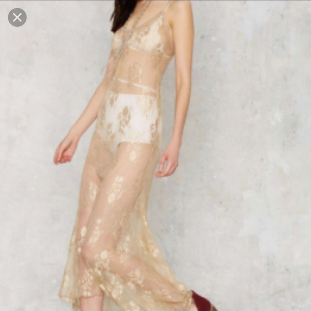 Nasty gal lace dress size small